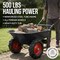Best Choice Products Heavy Duty Dual-Wheel Wheelbarrow Garden Cart w/Built in Stand, 500lb Capacity, Extra Large Wheels